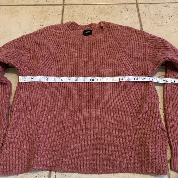 Ardene Mauve Ribbed Knit Crewneck Sweater Size Large - Picture 2 of 5
